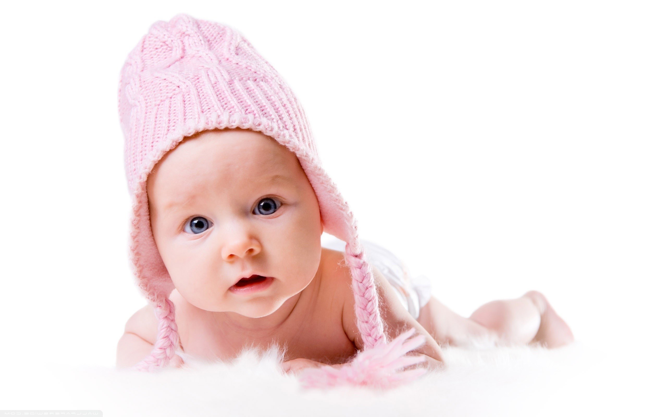 Baby in pink hat