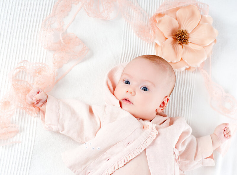 Baby in Pink Outfit — Calm