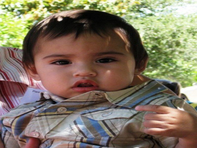 Baby in Plaid Shirt