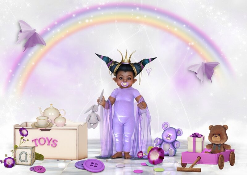 Baby in Purple Costume