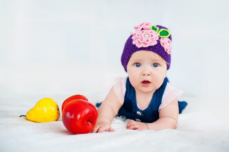 Baby in Purple Hat