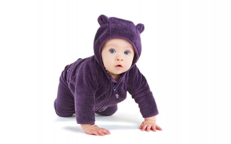 Baby in Purple Onesie
