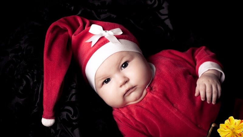 Baby in Red Outfit