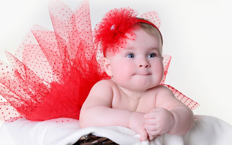 Baby in Red Tutu