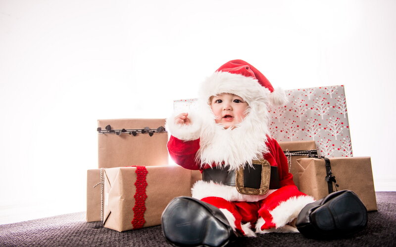 Baby in Santa Costume — Red