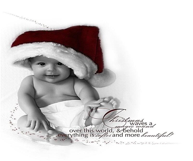 Baby in Santa hat