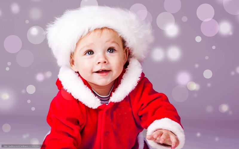 Baby in Santa outfit