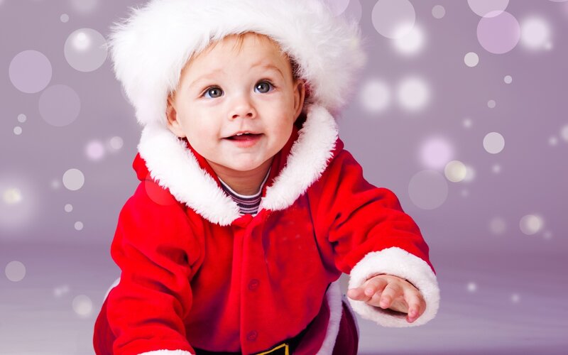 baby in santa outfit