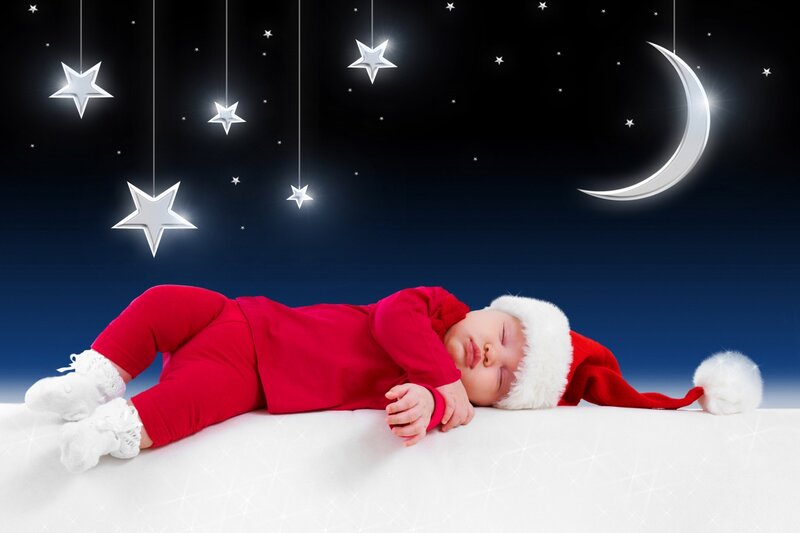 Baby in Santa Outfit — Red, Serene