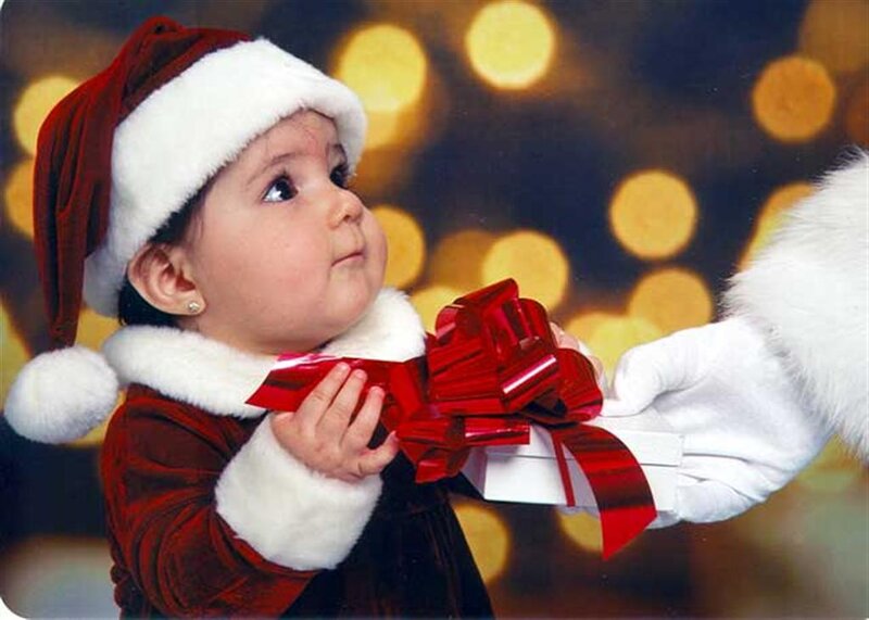 Baby in Santa Outfit — Red