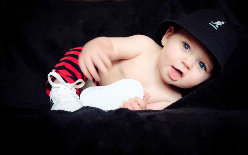 Baby in Striped Pants