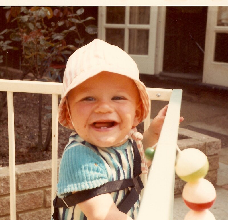 Baby in Striped Shirt