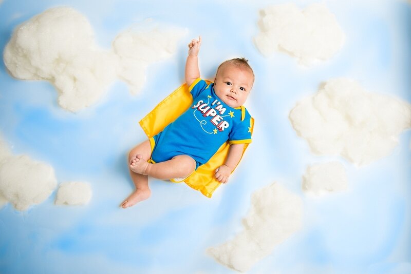 Baby in Superhero Costume — Blue
