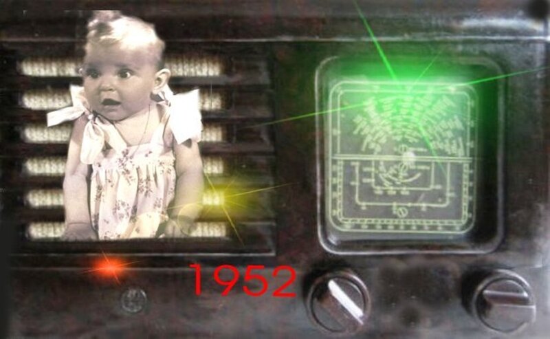 Baby in Vintage Radio