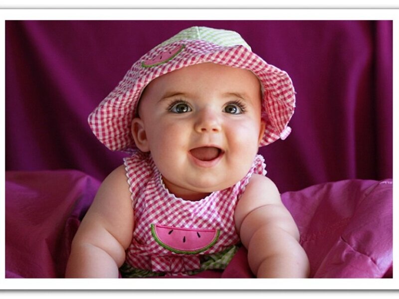 Baby in watermelon outfit
