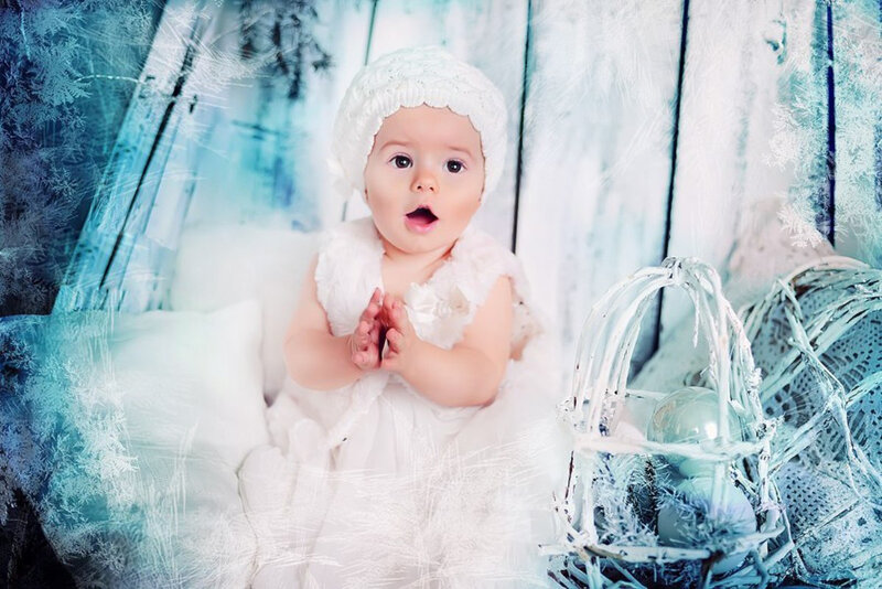Baby in White Dress — Serene