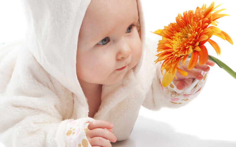 Baby in White Robe