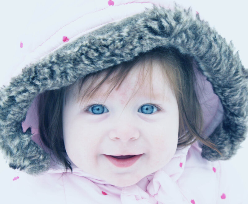 Baby in Winter Coat — Pink
