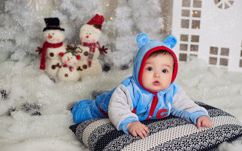 Baby in Winter Outfit — Blue