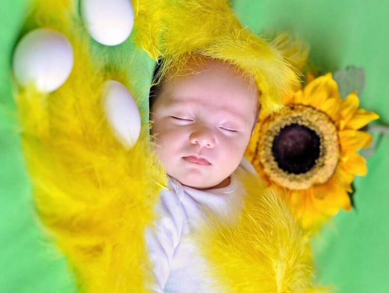 Baby in Yellow Costume