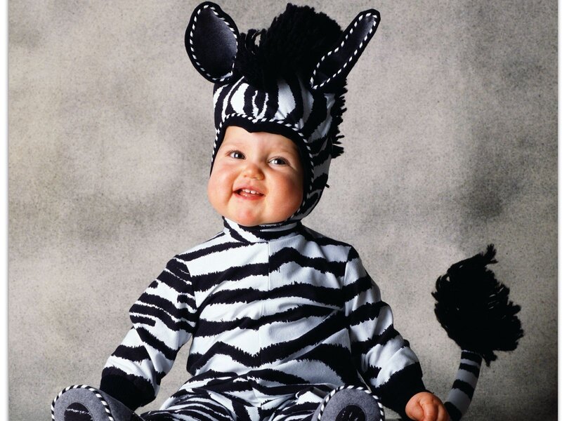 baby in zebra costume