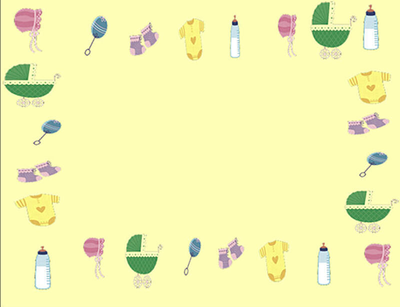 baby items border frame