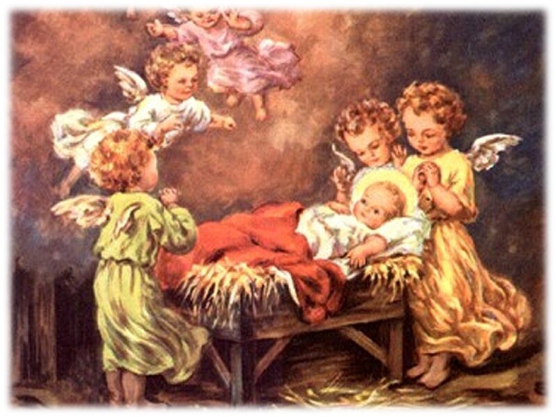 Baby Jesus in Manger — Brown