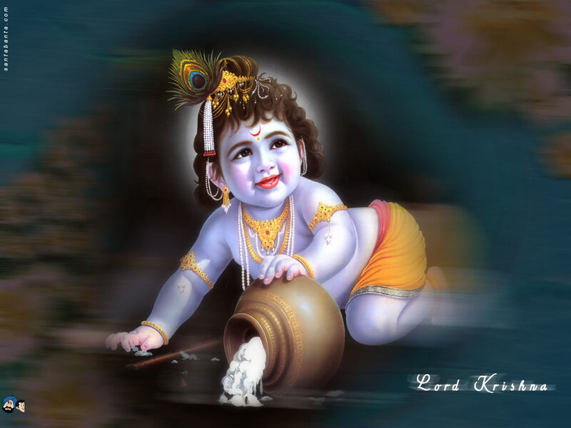 Baby Krishna with Pot