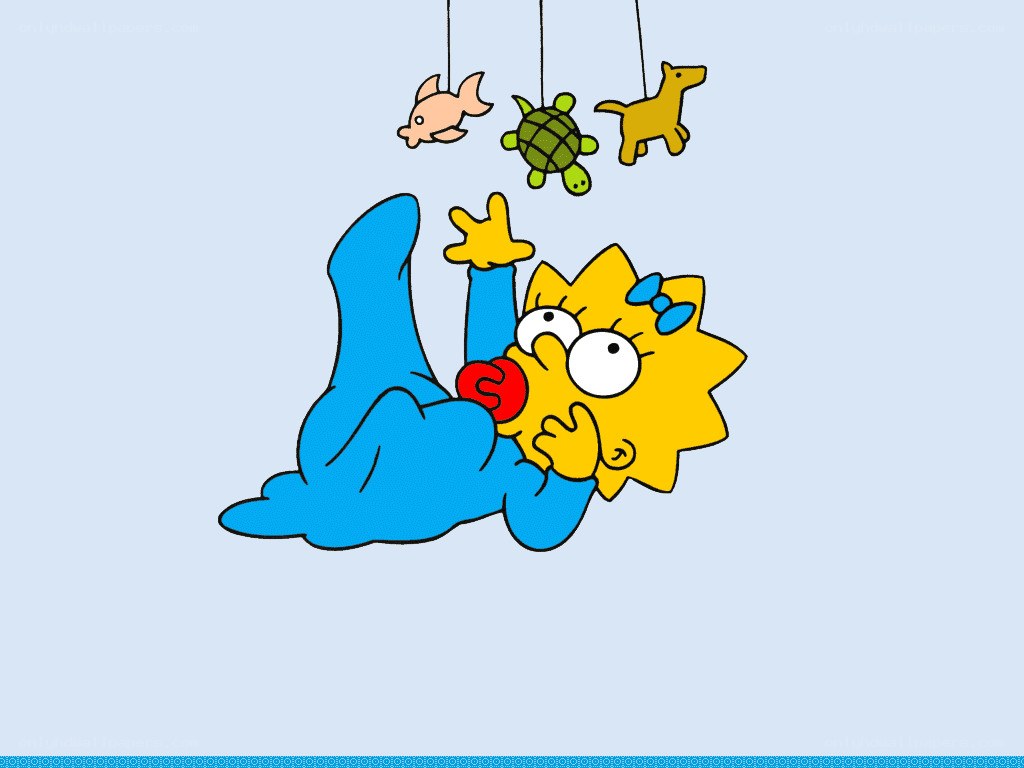 Baby Lisa Simpson in crib