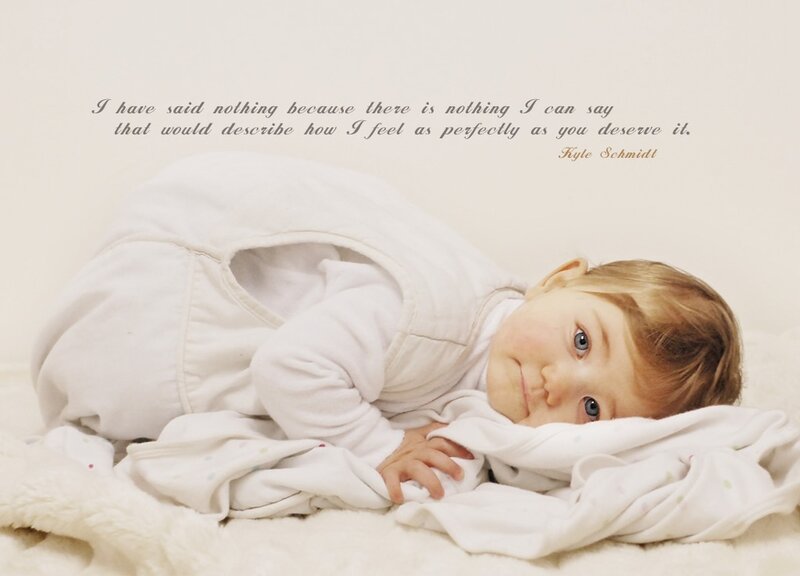 Baby Lying on Blanket — White