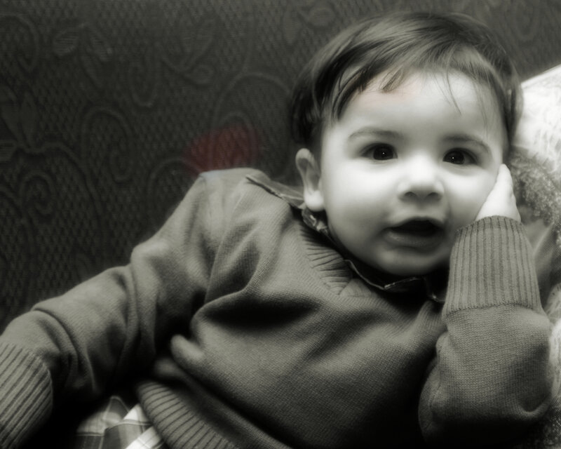 Baby Lying on Couch