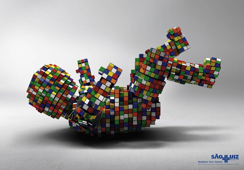 Baby Made of Cubes