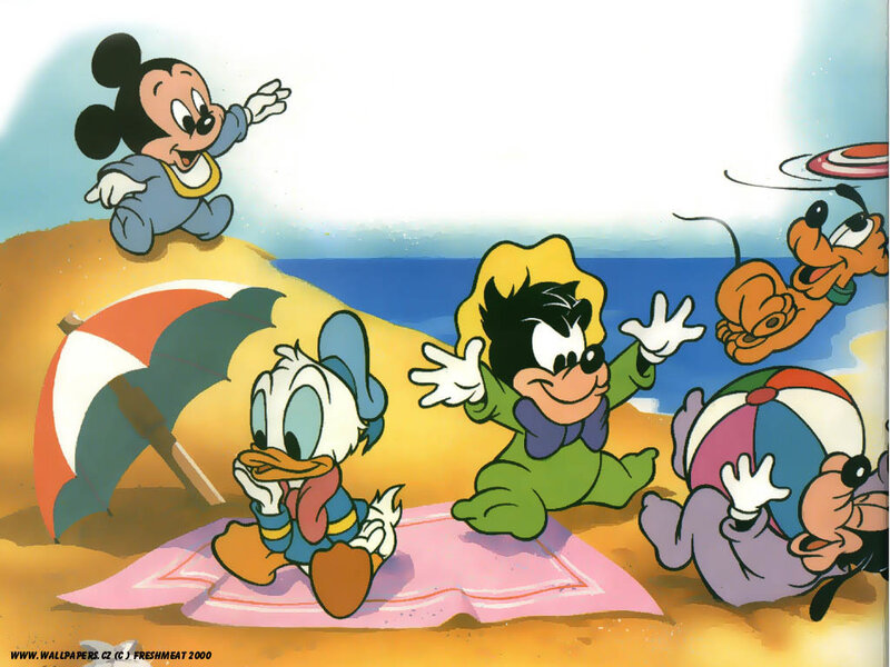 Baby Mickey and friends at the beach