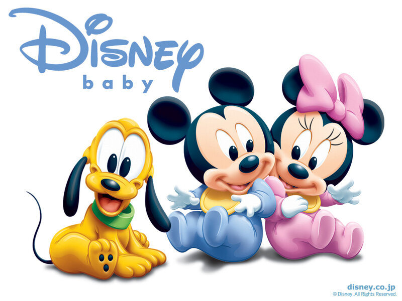 Baby Mickey and Minnie Mouse