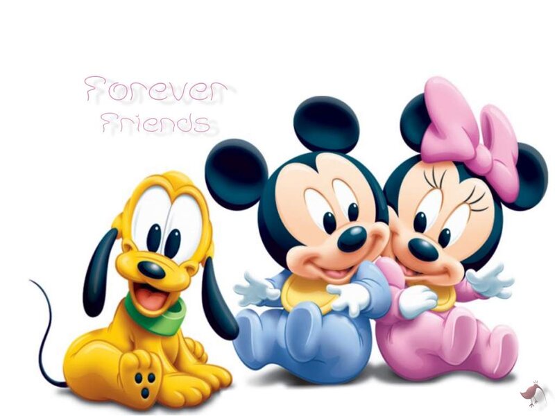 Baby Mickey and Minnie Mouse — Yellow
