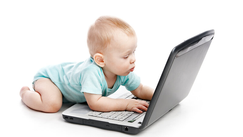 Baby on Laptop