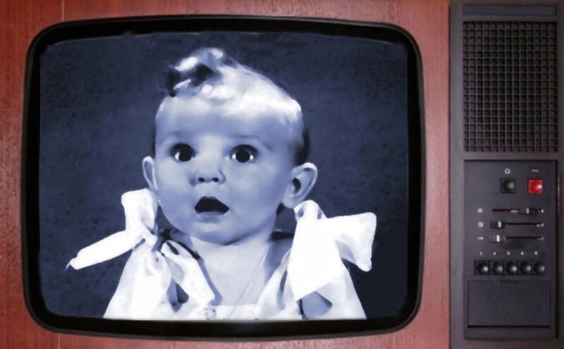 Baby on Television Screen