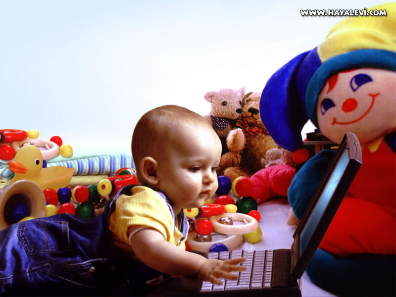 Baby Playing with Toys — Yellow
