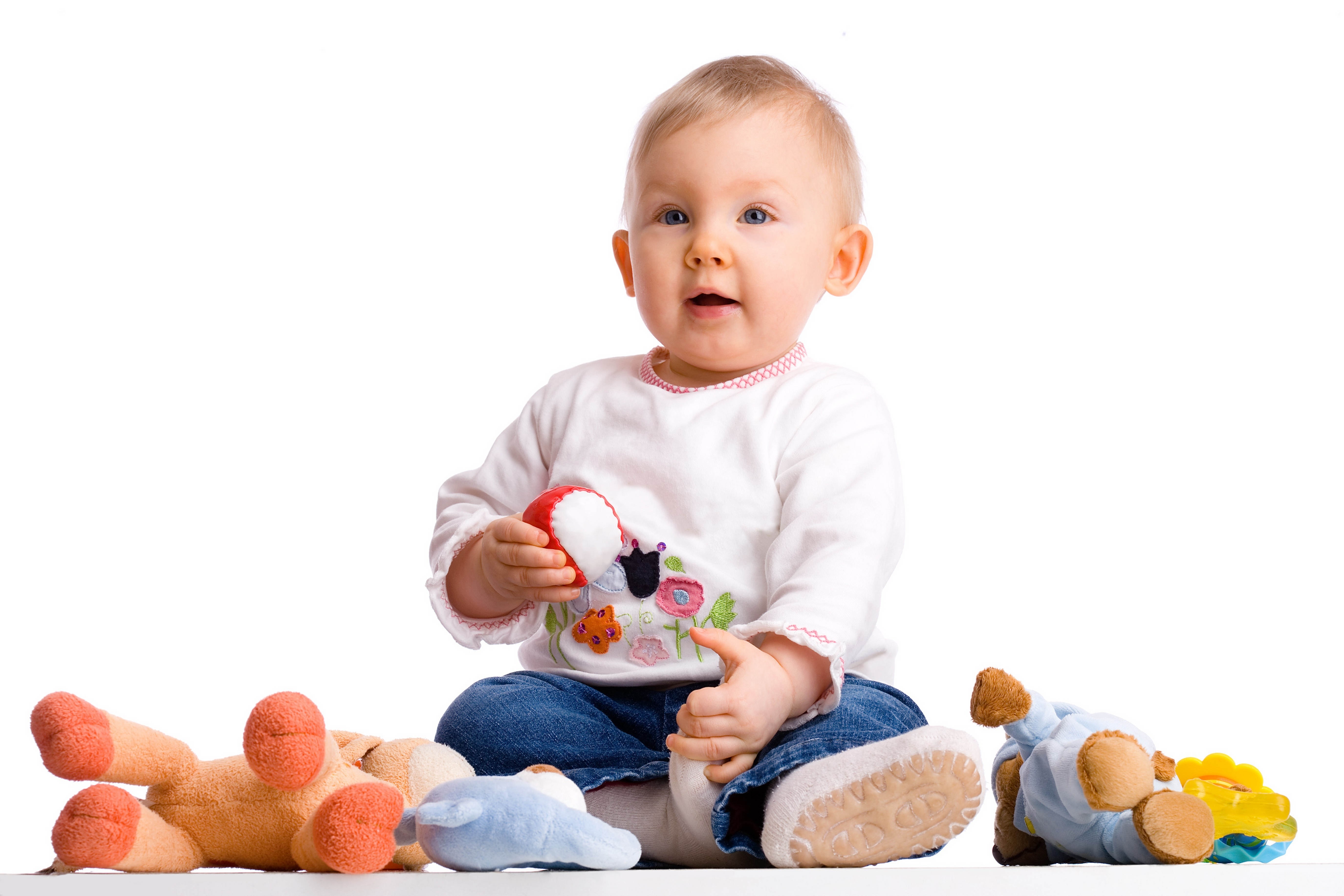 baby playing with toys