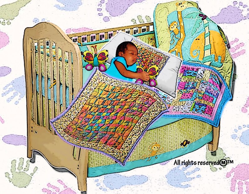 Baby Sleeping in Crib — Blue