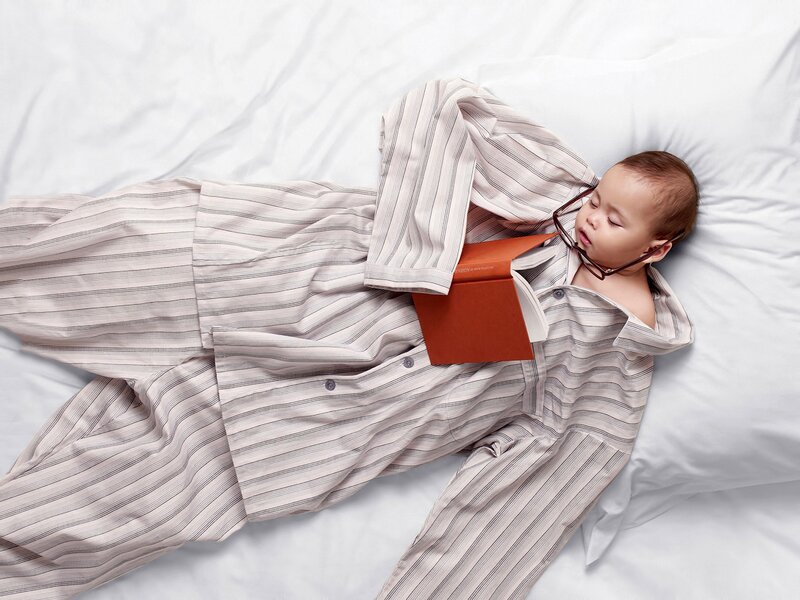 Baby sleeping in pajamas