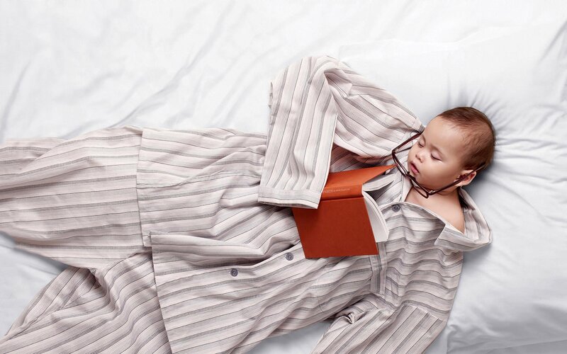 Baby sleeping in pajamas