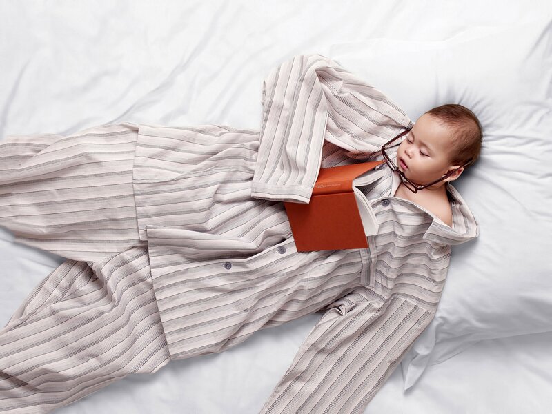 Baby sleeping in pajamas
