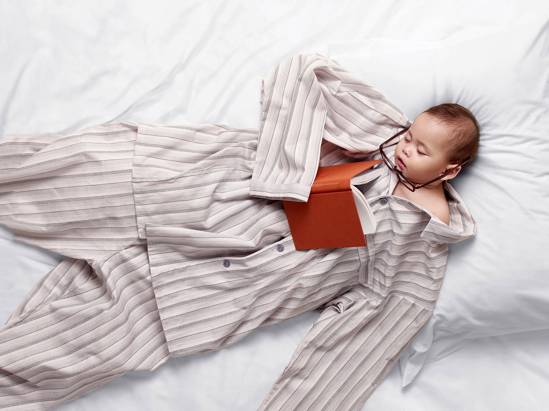 Baby sleeping in pajamas