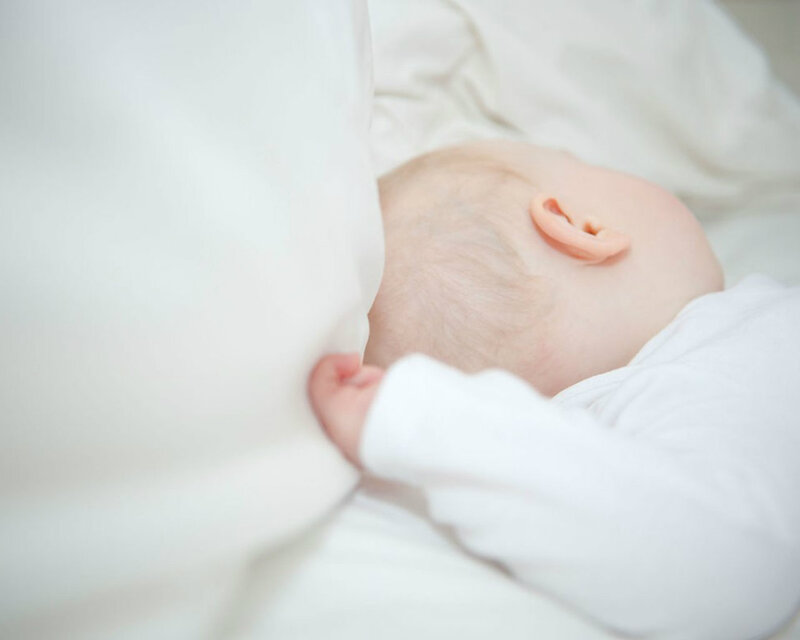 Baby Sleeping on Back — White