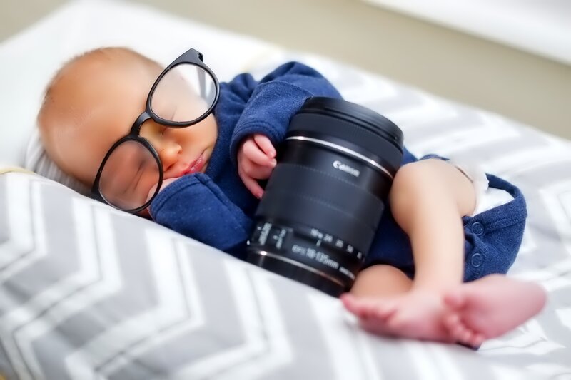 Baby Sleeping with Lens