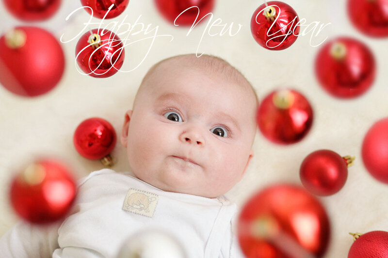 Baby Surrounded by Ornaments