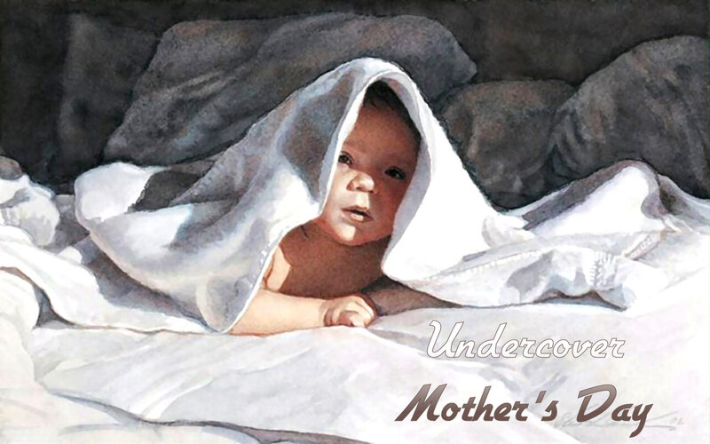 Baby under Blanket — White, Calm