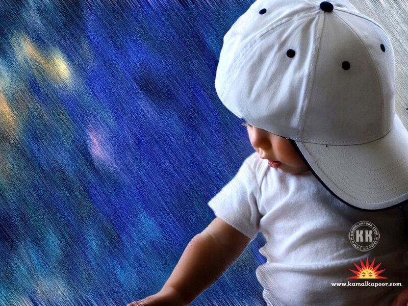 Baby Wearing Cap