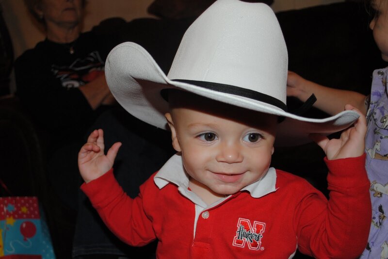 Baby Wearing Cowboy Hat